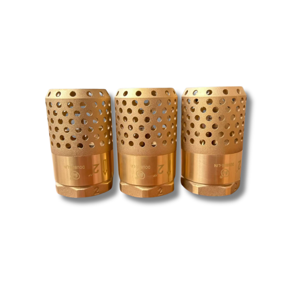 Foot Valve Brass ฟุตวาล์วทองเหลือง สำหรับระบบดูดน้ำและงานปั๊มน้ำอุตสาหกรรม