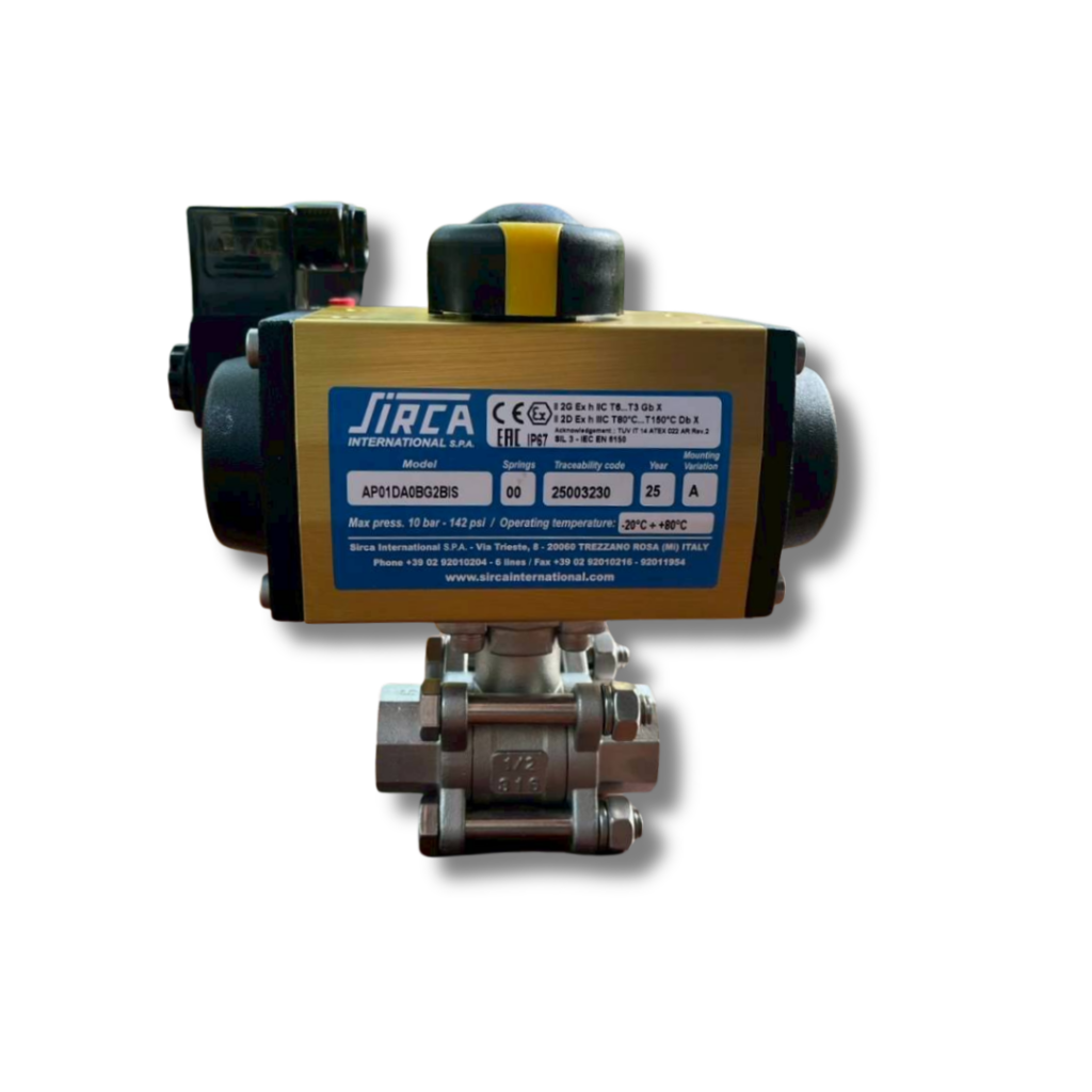 Ball Valve with Pneumatic Actuator บอลวาล์วพร้อมหัวขับลม สำหรับระบบอุตสาหกรรม