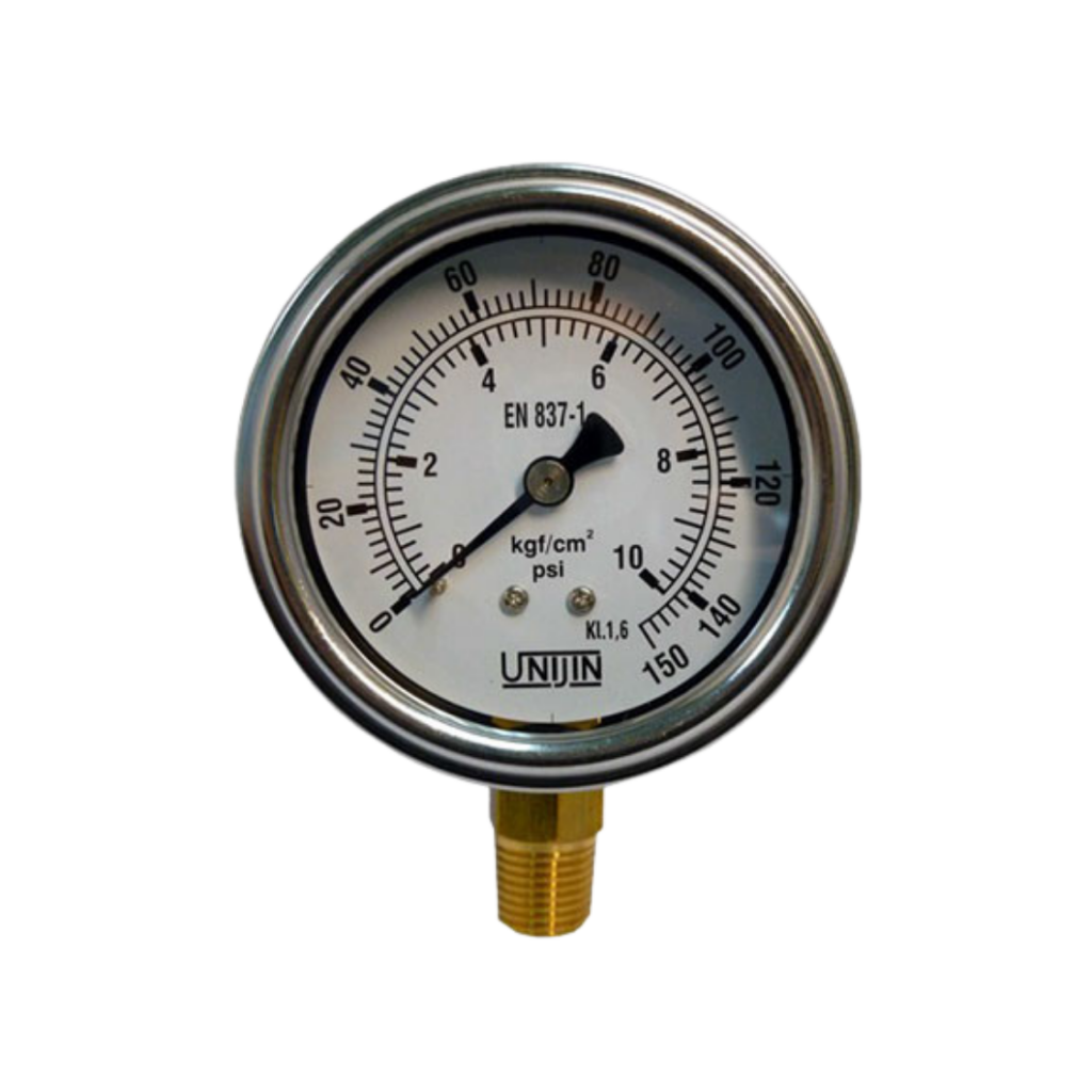 Pressure Gauge UNIJIN P250 เกจวัดแรงดันสแตนเลสแบบ Dry สำหรับระบบอุตสาหกรรม
