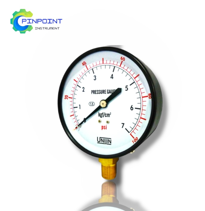 UNIJIN Pressure Gauge P110 เกจวัดแรงดันสำหรับระบบลม น้ำ น้ำมัน และก๊าซ