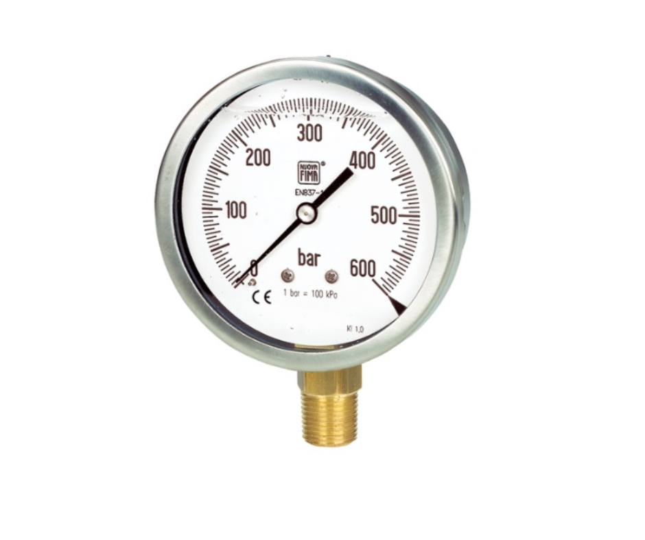 Pressure Gauge Nuova Fima MGS10-100 ขนาด 100 มม. เกจวัดแรงดันสำหรับงานอุตสาหกรรม
